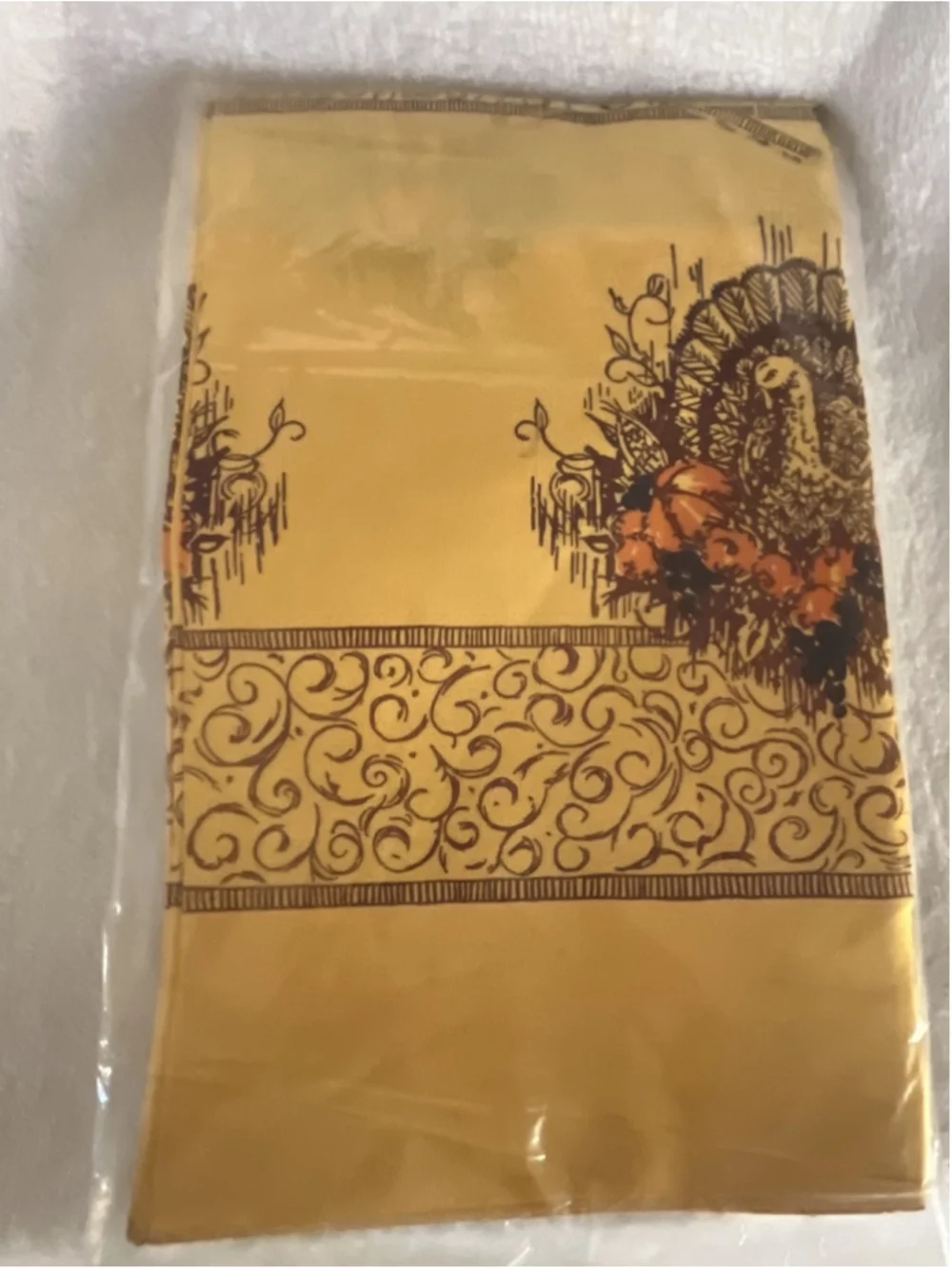 Vintage Thanksgiving Turkey Paper Table Cloth C. A. Reed USA 52